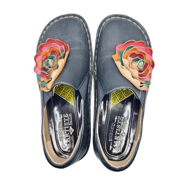 L’Artiste Spring Step | Women | Emilia Leather Floral Slip On Shoes | Sz 5.5-6 - Picture 6 of 13